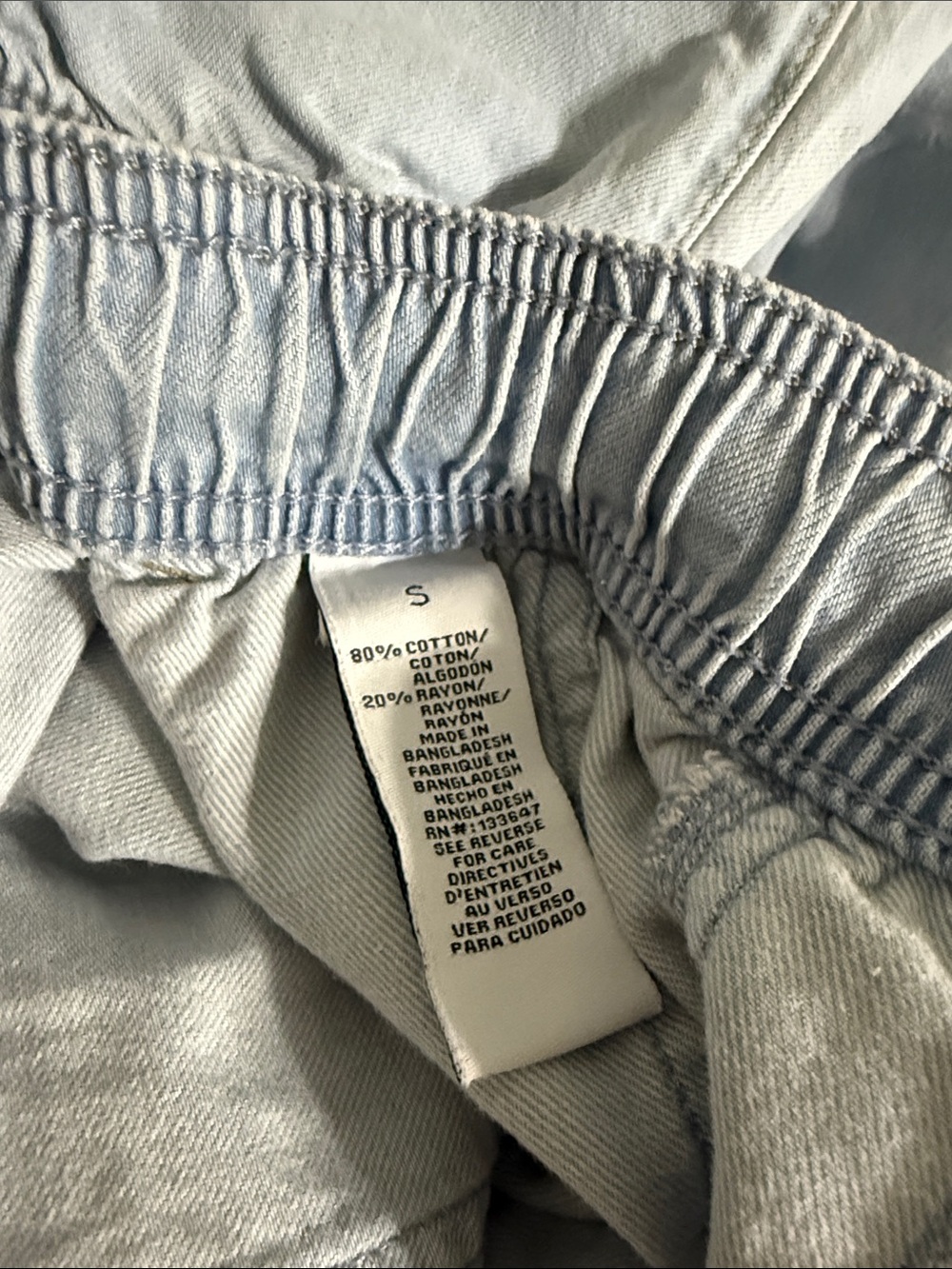 RE Generation By Celebrity Pink Light Blue High-Rise Denim Joggers - Picture 9 of 10